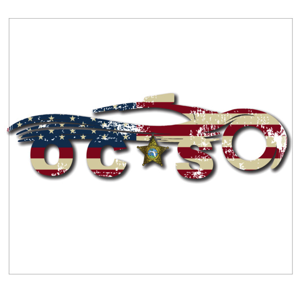 Blue Line Distressed Flag Decal