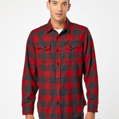 BS MENS SOFT SNAP PLAID FL Thumbnail