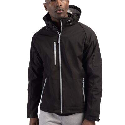 Clique Serac Stretch Softshell Hooded Full Zip Mens Jacket Thumbnail