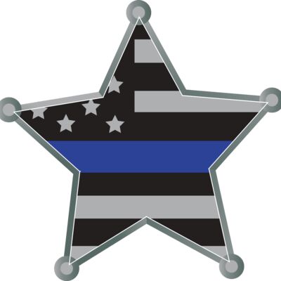 Star Blue Line Decal 2" or 4" Thumbnail