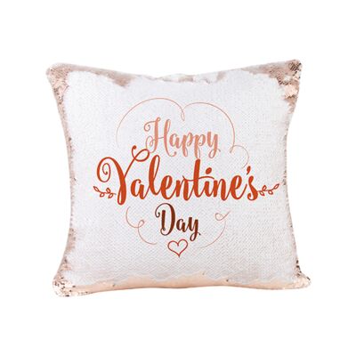 16"x16" Mermaid Sequin Pillow With Full Color Print on White Sequins Thumbnail