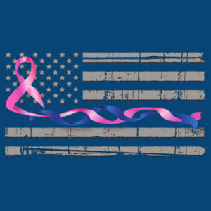 Thin Blue Line-Pink Intertwined Ribbon Women's Flowy Long Sleeve Off the Shoulder T-Shirt Design