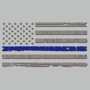 Men's Polo Thin Blue Line Flag Design