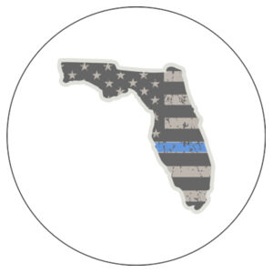 Round Sandstone Coaster Blue Line FL Design