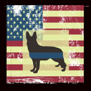 Can Cooler American Flag Blue Line Sheppard K9 Design