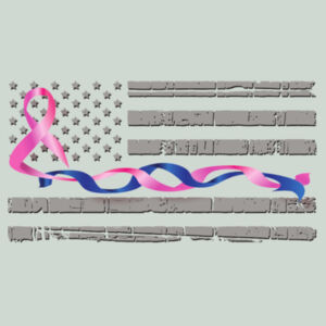 Blue-Pink Intertwined Ribbon with Soft Flag Design