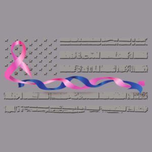 Blue-Pink Intertwined Ribbon with Soft Flag Design