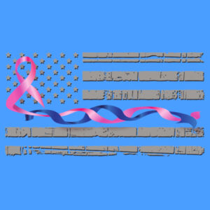 Blue-Pink Intertwined Ribbon with Soft Flag Design