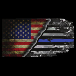 Men's Heather Dri-Fit T-shirt with USA-Thin Blue Line Flag  Design