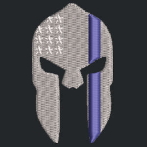 Blue Line Spartan Emblem on Beanie Design