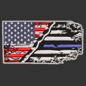 USA-Thin Blue line Flag Embroidery on Cap Design
