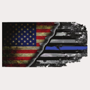 Men's USA-Thin Blue Line Flag on Soft T-Shirt Design