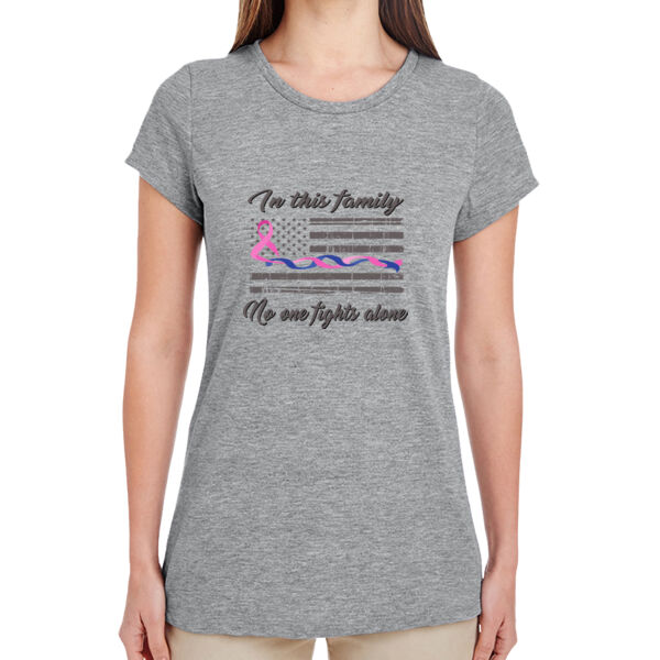 In This Family No One Fights Alone with Blue and Pink Line Thumbnail