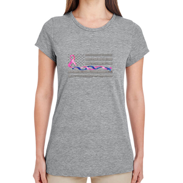 Blue-Pink Intertwined Ribbon with Soft Flag Thumbnail