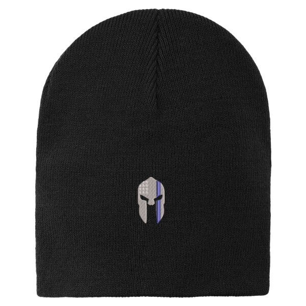 Blue Line Spartan Emblem on Beanie Thumbnail