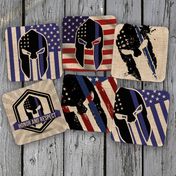   - Blue Line American Spartan Set of 6 Coasters Thumbnail