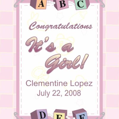 Baby Girl 22x28 Thumbnail