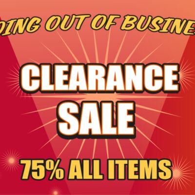 Going Out Of Business 60x36 Thumbnail