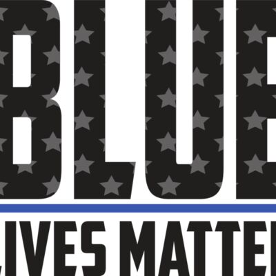 Blue Lives Matter Text with Stars Thumbnail