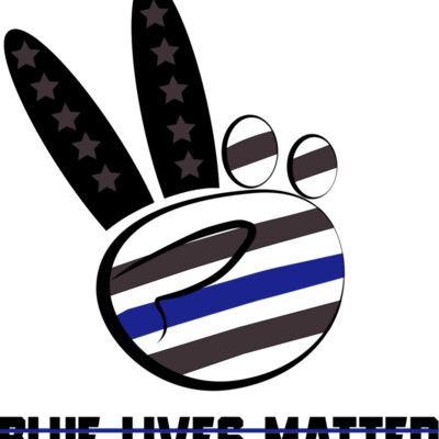 Blue Lives Matter in Peace Symbol Thumbnail