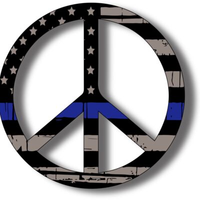 Only Blue Lives Peace symbol Thumbnail