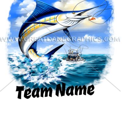 Marlin Fishing with Team Name Customized Thumbnail