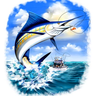 Marlin Fishing with Boat png Thumbnail