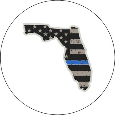 Round Sandstone Coaster Template Blue Line FL Thumbnail