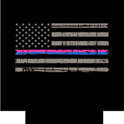 OSCO BluePink Flag Horizontal Koozie Thumbnail