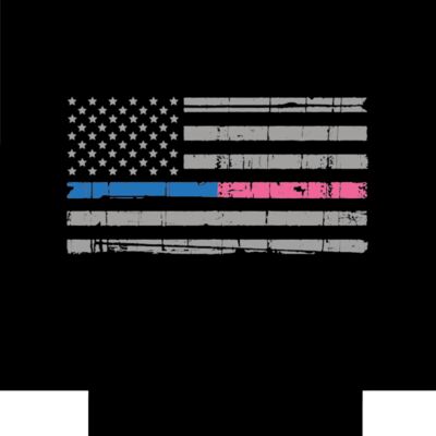 OSCO BluePink Flag Vertical Koozie Thumbnail