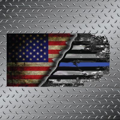 Lens Cloth USA Blue Line Flag Metal Background Thumbnail