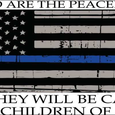 license plate template Blessed are the peacemackers text outside Thumbnail