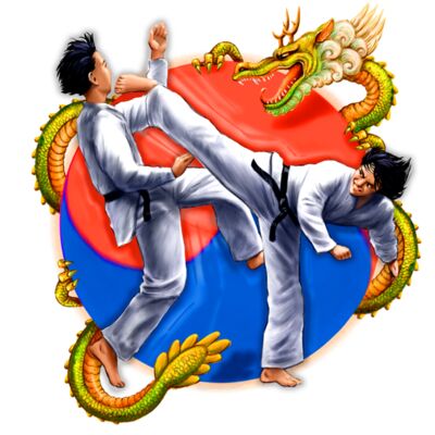 Taekwondo Kick Design Thumbnail