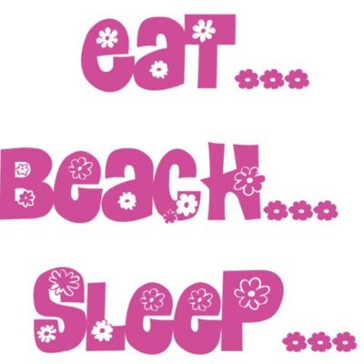 Beach eat beach sleep repeat with flowers Thumbnail