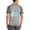 Mens Sublimated PosiCharge Tri Blend Wicking Raglan Tee Thumbnail