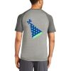 Mens Sublimated PosiCharge Tri Blend Wicking Raglan Tee Thumbnail