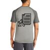 Mens Sublimated PosiCharge Tri Blend Wicking Raglan Tee Thumbnail