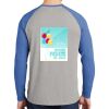 Mens Full Color PosiCharge Long Sleeve Tri Blend Wicking Raglan Tee Thumbnail