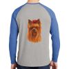 Mens Full Color PosiCharge Long Sleeve Tri Blend Wicking Raglan Tee Thumbnail
