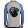 Mens Full Color PosiCharge Long Sleeve Tri Blend Wicking Raglan Tee Thumbnail