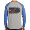 Mens Full Color PosiCharge Long Sleeve Tri Blend Wicking Raglan Tee Thumbnail