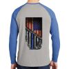Mens Full Color PosiCharge Long Sleeve Tri Blend Wicking Raglan Tee Thumbnail