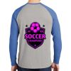 Mens Full Color PosiCharge Long Sleeve Tri Blend Wicking Raglan Tee Thumbnail