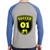 Mens Full Color PosiCharge Long Sleeve Tri Blend Wicking Raglan Tee Thumbnail