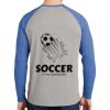 Mens Full Color PosiCharge Long Sleeve Tri Blend Wicking Raglan Tee Thumbnail