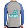 Mens Full Color PosiCharge Long Sleeve Tri Blend Wicking Raglan Tee Thumbnail