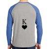 Mens Full Color PosiCharge Long Sleeve Tri Blend Wicking Raglan Tee Thumbnail