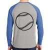 Mens Full Color PosiCharge Long Sleeve Tri Blend Wicking Raglan Tee Thumbnail