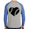 Mens Full Color PosiCharge Long Sleeve Tri Blend Wicking Raglan Tee Thumbnail