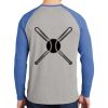Mens Full Color PosiCharge Long Sleeve Tri Blend Wicking Raglan Tee Thumbnail
